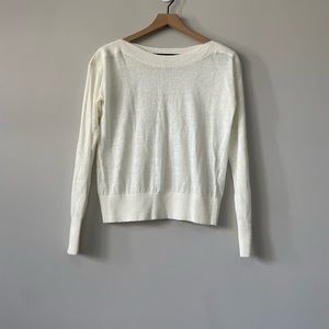 Banana Republic linen neutral pullover lightweight sweater small